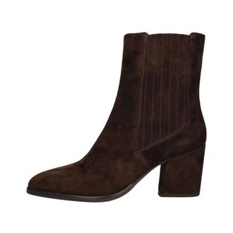 Stefano Lauran E8115 Enkellaarsjes - Dames - Schoenen - Bruin - Maat: 43 EU Leer