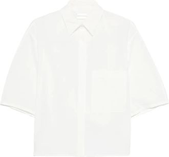 Christian Wijnants Camicia crop a maniche corte - Bianco