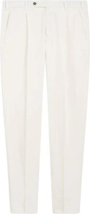 Pantaloni Torino Pantaloni Union in gabardina - Heren - Nette broeken - Wit - 2XL - Leer - Broeken