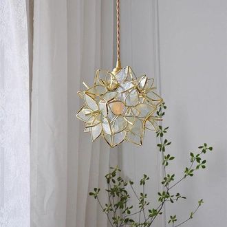OEM L&aacute;mpara Colgante Con Forma De Flor, Cristal Transparente - 20 Cm - Dise&ntilde;o Mini Moderno - Producto De Belle
