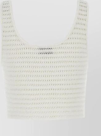 Le Kasha crochet sleeveless scoop neck top