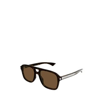 Saint Laurent Sunglasses, unisex, Brown, Size: 55 MM SL 881 Aviator Sunglasses