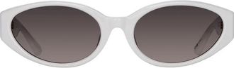 Linda Farrow Lyra - White / Yellow Gold Sunglasses