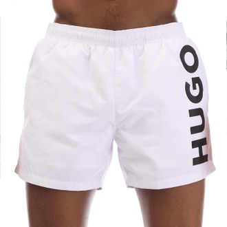 HUGO BOSS Hugo Heren Abas Logo Zwemshort (Wit)