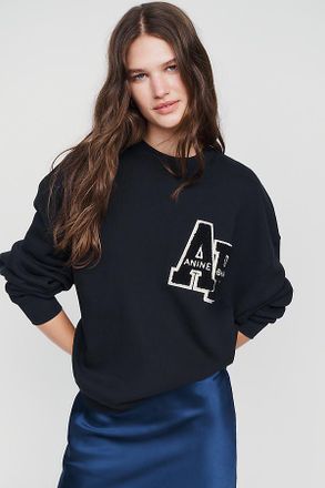 Anine Bing Miles 100% Cotton Oversized Sweatshirt