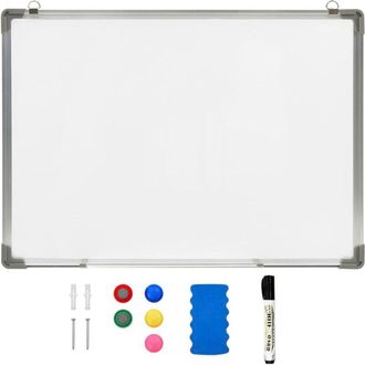 vidaXL Pizarra magnética de borrado en seco acero blanco 90x60 cm Vidaxl