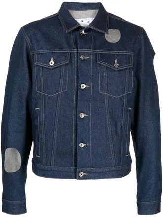 Off-white cut-out denim jacket - Blue