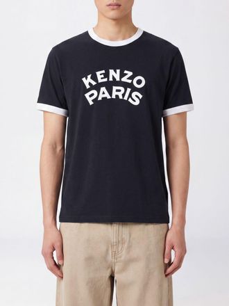 Kenzo Crewneck Cotton T-shirt with Contrast Logo