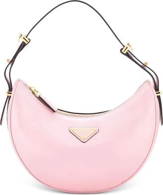 Prada Arque Half Moon Leather Small hobo bag - Roze