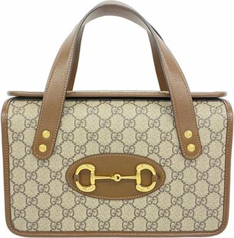 Gucci Pre-owned Handbags, female, Brown, Size: ONE SIZE Pre-owned Top Handle Bag