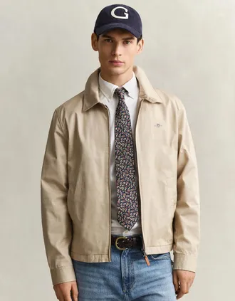 GANT Mens GANT Mens Cotton Windcheater Jacket - 200 Oat Beige - Tan - Size: 40/Regular