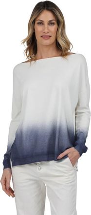 Gran Sasso Lange Mouw Ombre Zeeman Top - Dames - Ronde hals truien - Veelkleurig - XS - Truien & Vesten