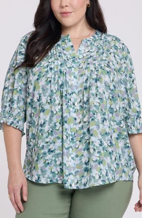 NYDJ Print Peasant Top in Bloomington at Nordstrom, Size 1X