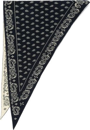 Guest In Residence Sciarpa bandana con stampa paisley - Blu