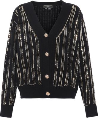 Faina Vest met pailletten Dames zwart