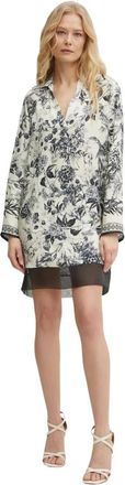 Simona Corsellini Bloemenprint Mini Jurk - Dames - Korte kleedjes - Veelkleurig - S - Kleedjes