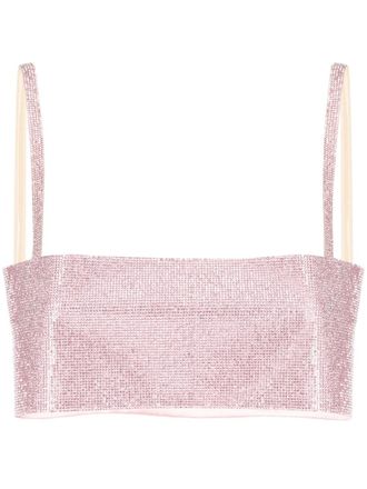 NUÉ Top Charlotte con decorazione di cristalli - Rosa