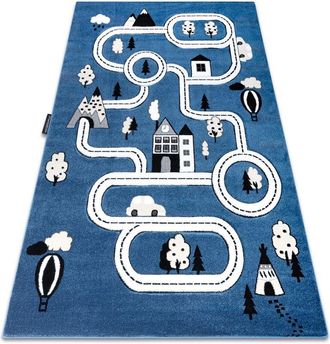 RugsX Alfombra Petit Town Pueblo Calle Azul Blue 280x370 Cm