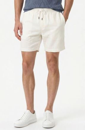 Onia Stretch Linen Blend Pull-On Shorts in White at Nordstrom Rack, Size Xx-Large