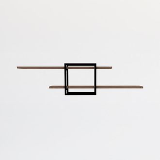 Concept Usine Estanter&iacute;a de pared de dise&ntilde;o - 2 estantes - madera y negro