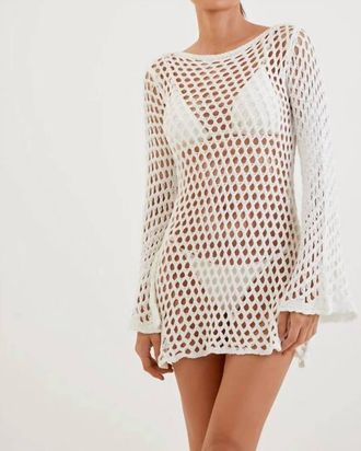 Vix Womens Knit Belle Short Coverup In Off White