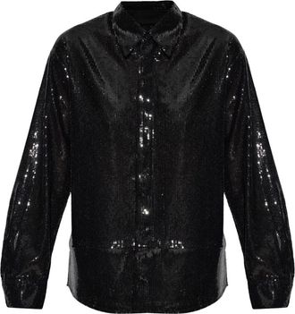 Zadig&Voltaire Sequin Shirt - Dames - Overhemden - Zwart - S - Polyester - Overhemden