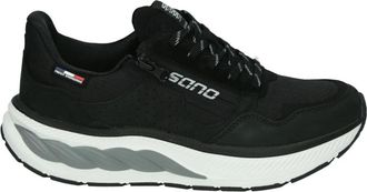 Mephisto Stride Sneaker - Heren - Hardloopschoenen - Zwart - 42 1/2 EU - Leer - Fitness