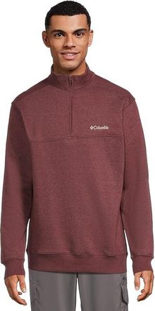 Columbia Hart Mountaintm II Half Zip Mens Long Sleeve Pullover Rich Wine Heather : 2XL, Cotton/Fleece/Polyester