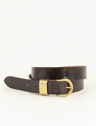 Sessun Brede lakleren riem met metalen gesp, MILOA