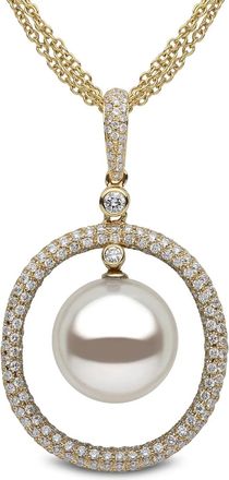 Yoko London Pendente in oro giallo 18 carati con perle e diamanti