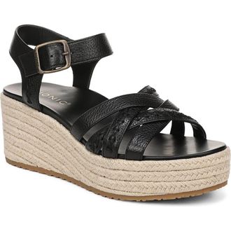 Vionic Danal Platform Wedge in Black at Nordstrom, Size 6.5