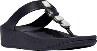 FitFlop Fitflop Fino Multi Stone Leather Toe Post Sandal