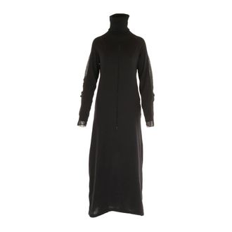 Yohji Yamamoto Hooded Knit Dress - female - Y-3 - Maxi Dresses - Black - M - Dresses