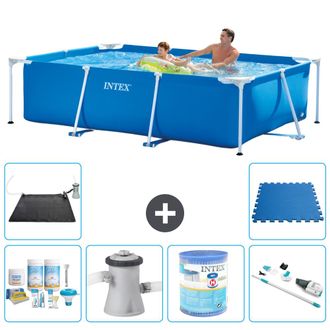 Intex Piscina Con Estructura Rectangular - 260x160x65 Cm - 7-piezas S40130