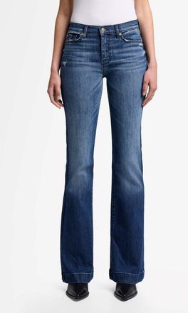 7 For All Mankind Dojo Mid Rise Flare Jeans in Lake Blu at Nordstrom, Size 27