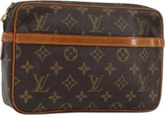 Louis Vuitton Pre-owned Vintage Clutch - Dames - Vintage Clutch - Bruin - ONE Size - Leer - Vintage