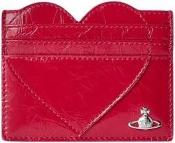 Vivienne Westwood Hartvormige kaarthouder - Dames - Accessoires - Rood - Maat: ONE Size Zijde