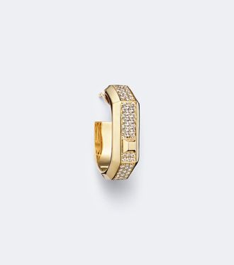 Messika Moderniste Medium 18kt gold single hoop earring with diamonds