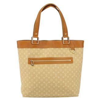 Louis Vuitton Lucille Mini Lin Beige Canvas Handbag (Pre-Owned)