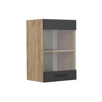 Vicco Armario De Cocina Con Vidrio R-line, Antracita Casa De Campo, 40 Cm