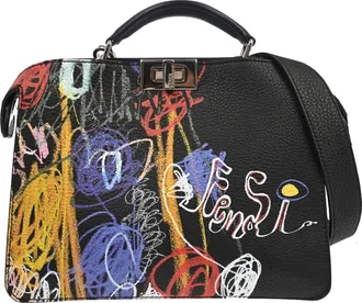 Fendi Peekaboo Iseeu Printed Leather Multicolour Leather Handbag (Pre-Owned)