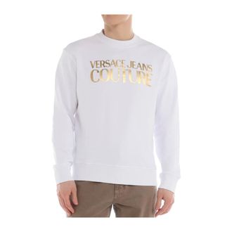 Versace Jeans Couture Sweatshirts, male, White, Size: 2XL Felpa Sweatshirt
