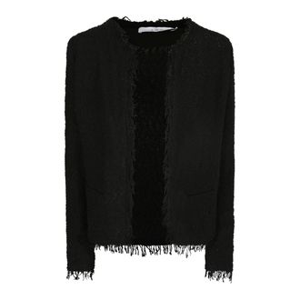 Iro Tweed Jackets, female, Black, XL, Shavani Black Jacket