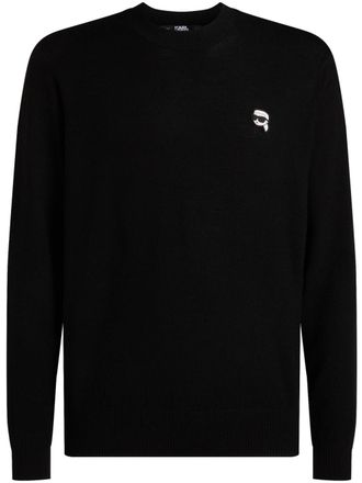 Karl Lagerfeld Ikon merino-wool jumper - Black