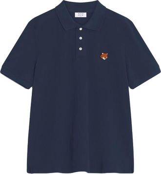 Maison Kitsuné Fox Head Cotton Polo Shirt-Uomo