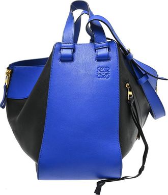Loewe Hammock Leather Blue Leather Handbag (Pre-Owned)