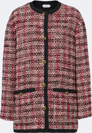 Versace Chaqueta de tweed en mezcla de lana