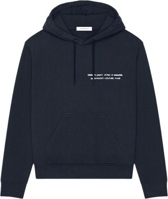 Givenchy Navy Blue Logo Hoodie