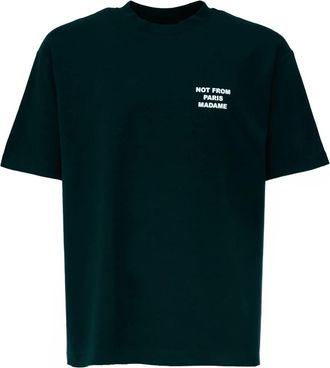 Dr&ocirc;le de Monsieur Not From Paris Madame T-Shirt - Heren - T-shirts - Groen - S - Katoen - Tops