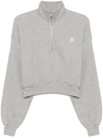 Éterne cropped half-zip sweatshirt - Grey